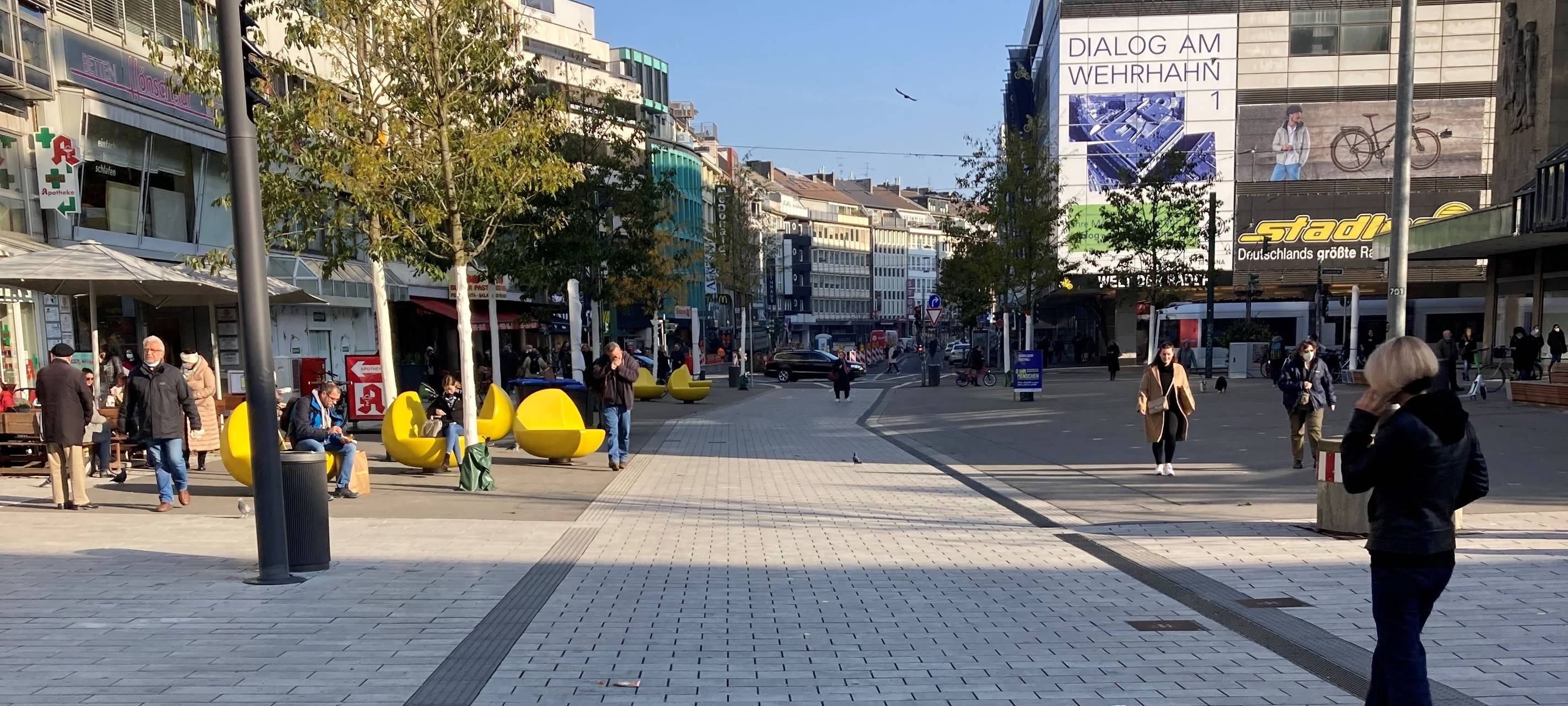 Radweg auf der Schadowstraße