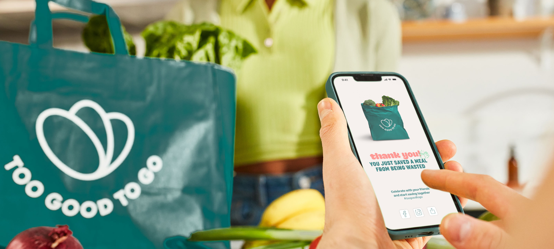 Too Good To Go - Einkaufstüte und App