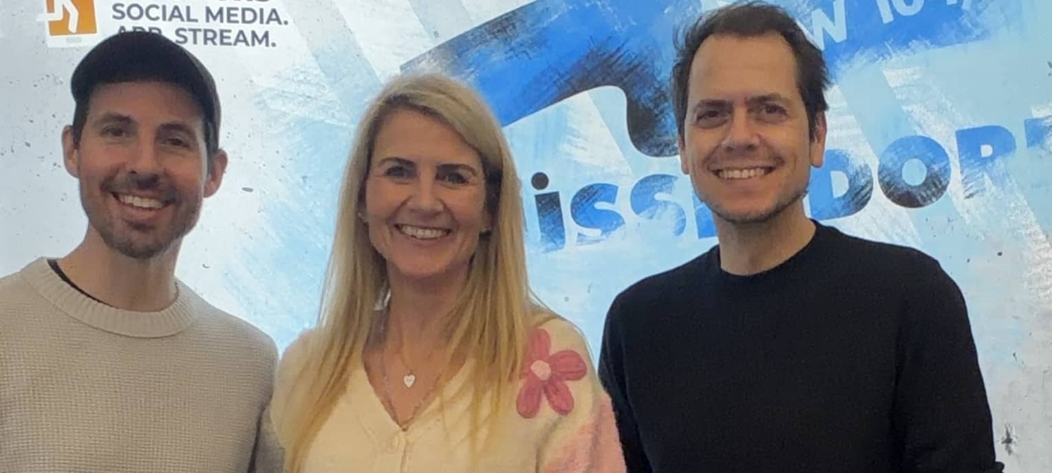 Claudia Monréal, Moderatorin bei Antenne Düsseldorf mit Schauspieler Raphael Grosch & Tommaso Cacciapuoti