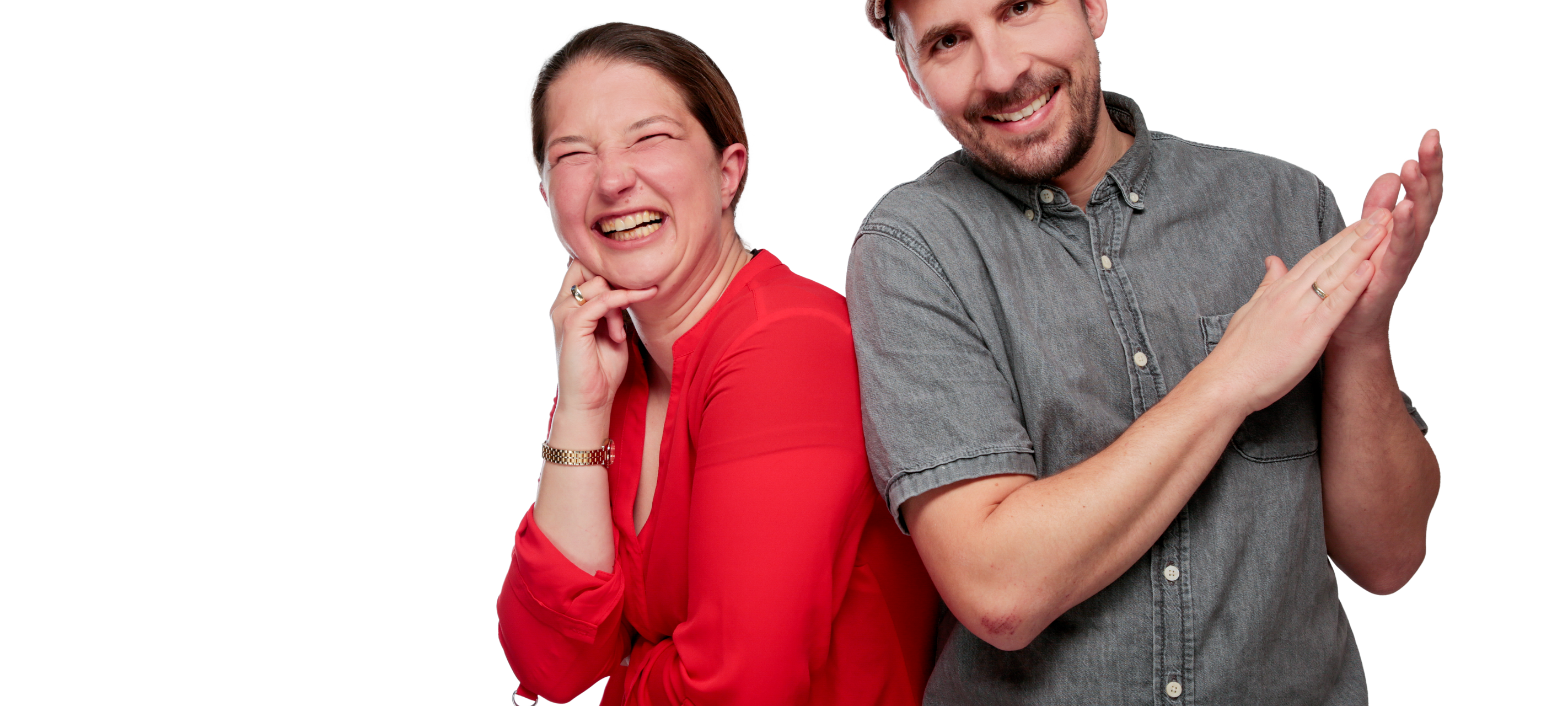 Unser Morgenteam Celina von Schweinichen und Arne Klüh.