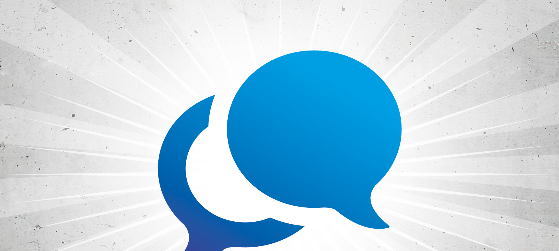 Zwei Sprechblasen in einer Info-Grafik von Antenne Düsseldorf. Im typischen Antenne-Blau.